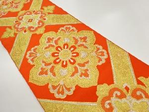 川島織物製　襷に華文模様織出し袋帯